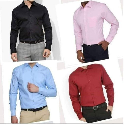 Combo of 4 Casual Shirts for Men (Multicolor, S)