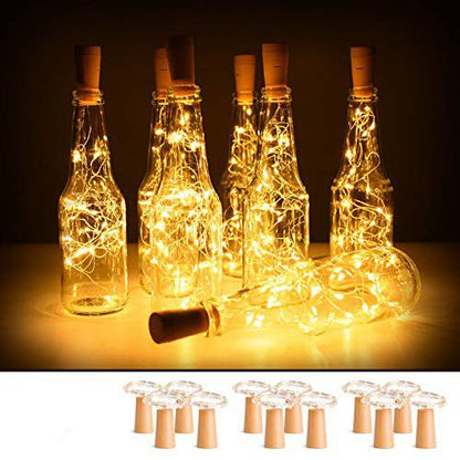 Wine Bottles Cork String Lights - Battery Powered - Decorations for Garden, Wedding, Christmas & Party - Warm Light –  LEDs/3 Ft (Pack of 5)