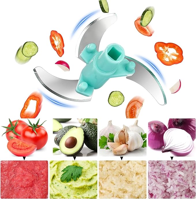 Vegetable Chopper for Kitchen, Onion Chopper, Onion Cutter, Vegetable Cutter for Kitchen (Multicolor) (500ml - 3 Blades)