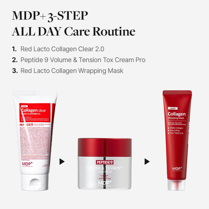 MDP RED LACTO COLLAGEN WRAPPING MASK, Glowy Skin, Skin Elasticity, Hydrating, 2.36oz/70ml,Peel-off Mask, Pore Lifting and Minimizing, Korean Glass Skin