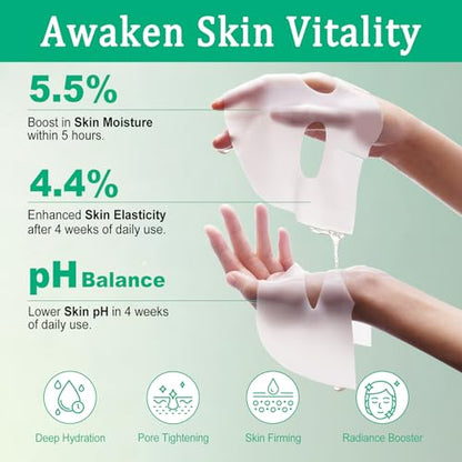 Collagen Deep Overnight Mask- Collagen Hydrating Sheet Masks, Anti Wrinkle Lifting Face Mask for All Skin Types - Restores Elasticity, moisturizing & Firmness - Night Hydrogel Wrapping Mask (Skin)