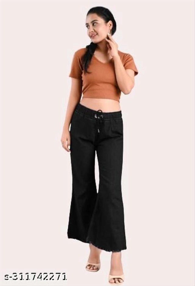 Denim Trouser for Women (Black, 28)