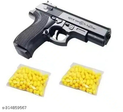 Toy Gun with Plastic Bullets (Black & Yellow, Set of 1)